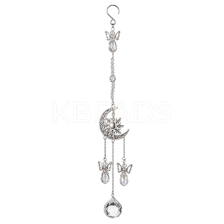 Moon Sun Alloy Pendant Decorations HJEW-JM01974-1