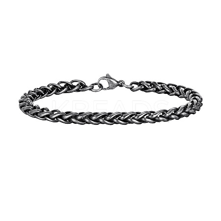 Stainless Steel Wheat Chains Bracelets PW-WGE90C9-02-1