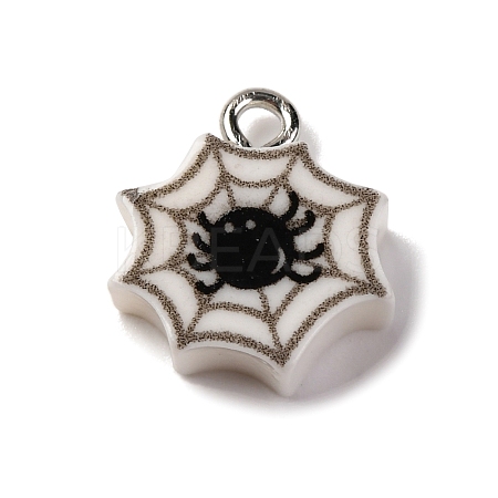 Halloween Theme Opaque Resin Pendants RESI-D075-01K-1