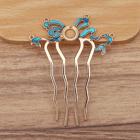Alloy Enamel Hair Comb Findings PW-WGEAC7C-01-1