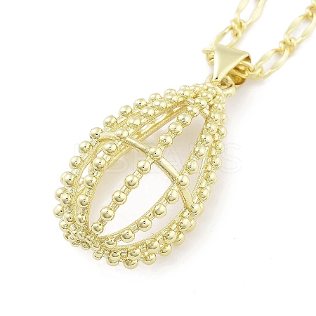 Brass Micro Pave Clear Cubic Zirconia Pendant Necklaces NJEW-B101-03G-01-1