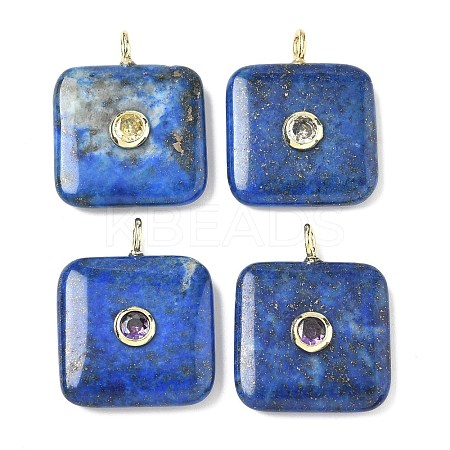 Dyed Natural Lapis Lazuli Pendants G-H318-02G-04-1