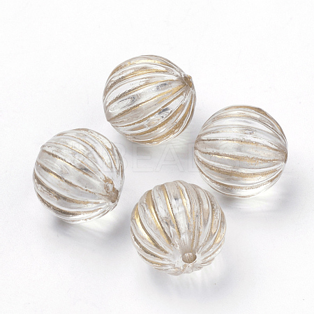 Plating Transparent Acrylic Beads X-PACR-Q115-60-14mm-1