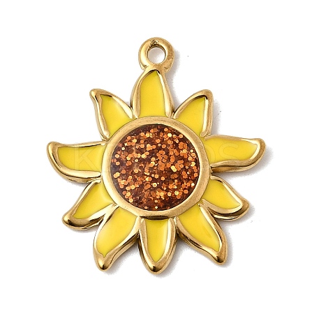 304 Stainless Steel Enamel Pendants STAS-H247-12G-1