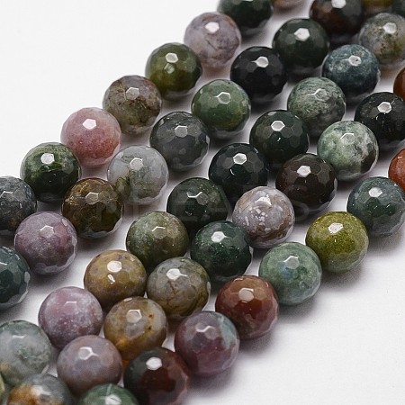 Natural Indian Agate Beads Strands G-G736-31-10mm-1