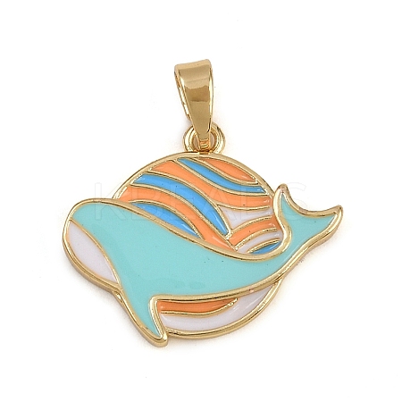 Brass Enamel Pendants KK-P332-01A-G-1