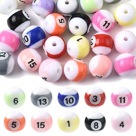 30Pcs Opaque Acrylic Beads OACR-YW0003-63-1