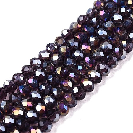 Electroplate Glass Beads Strands EGLA-A044-T3mm-B15-1