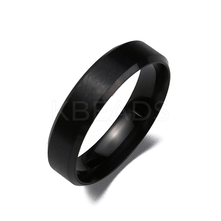 PVD Vacuum Plating Matte Style 304 Stainless Steel Wide Band Finger Rings for Women Men RJEW-WH0009-14G-EB-1