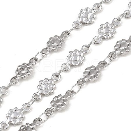 304 Stainless Steel Flower Link Chains CHS-P025-03P-1
