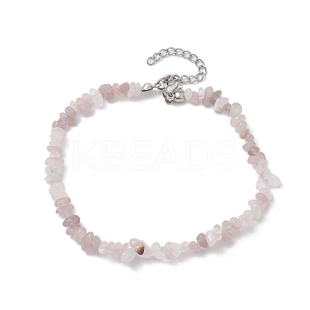 Natural Gemstone Beads Anklets AJEW-AN00583-07-1
