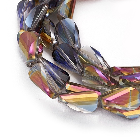 Electroplate Glass Beads Strands EGLA-L010-HP02-1