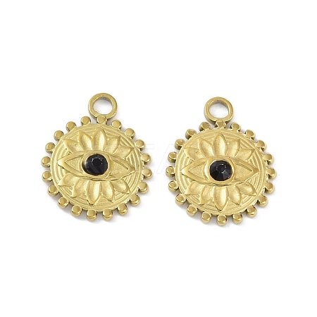 Ion Plating(IP) 304 Stainless Steel Rhinestone Pendants STAS-R233-16G-1
