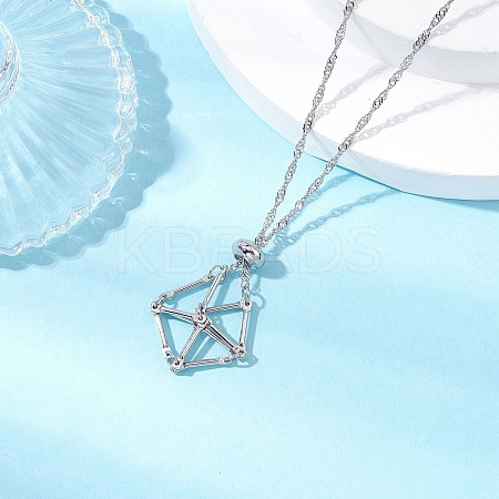 304 Stainless Steel Macrame Pouch Empty Stone Holder Necklace Making NJEW-JN05238-01-1