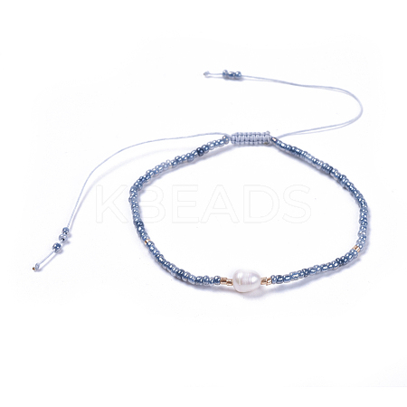 Adjustable Nylon Thread Braided Beads Bracelets BJEW-JB04375-04-1