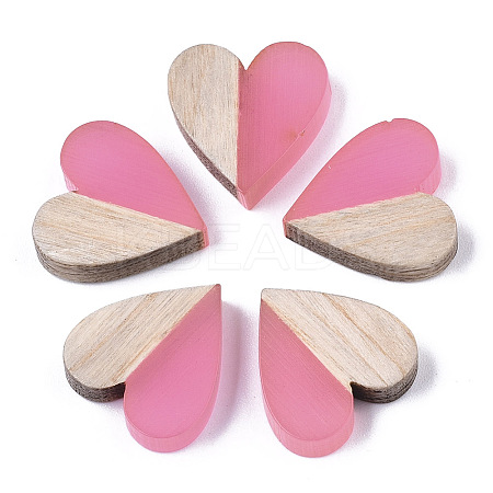 Resin & Wood Two Tone Cabochons LS-RESI-R425-04E-1