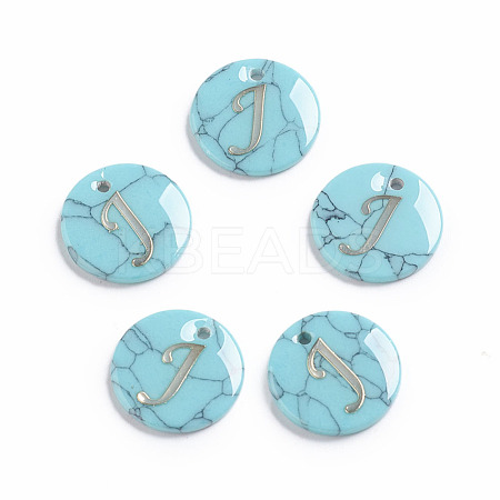 Synthetic Turquoise Charms G-L561-001J-1