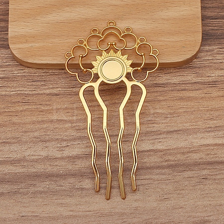 Alloy Hair Comb Findings PW-WGF914F-02-1