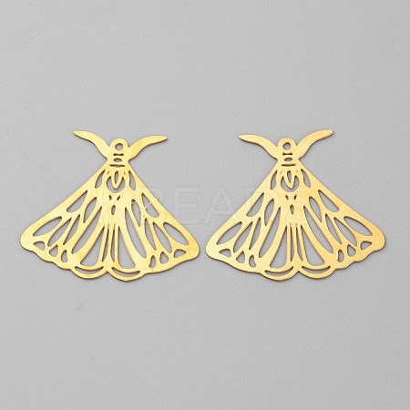 Hollow Brass Pendants KK-CJC0009-02C-02-1