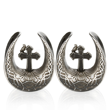 U-Shaped Brass and Alloy Ear Tunnels FS-WG0A997-03-1