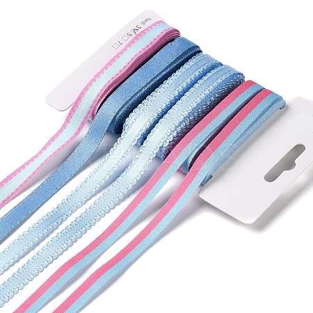 18 Yards 6 Styles Polyester Ribbon SRIB-Q022-C02-1