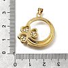 Brass Micro Pave Cubic Zirconia Pendants KK-C090-04B-G-3
