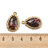Natural Rhodonite Faceted Pendants G-M431-13G-06-3