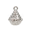 Brass Pave Clear Cubic Zirconia Pendants KK-L238-07P-1