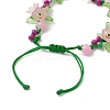 2Pcs Flower Acrylic & MIYUKI Seed Beads & Natural Carnelian & Yellow Jade Bracelets BJEW-MZ00221-8