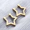 304 Stainless Steel Star Huggie Hoop Earrings LS-STAS-H156-05G-3