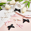 30Pcs 3 Colors Bowknot Polyester Alligator Hair Clips AJEW-CP0008-38-4