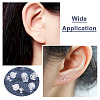 60 Sets 6 Style Crown & Cross & Swan & Vortex Transparent Resin Stud Earrings for Women EJEW-BG0001-02-9