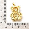 Rack Plating Brass Micro Pave Cubic Zirconia Pendants KK-L226-006G-01-3