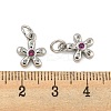 Brass Micro Pave Cubic Zirconia Pendants KK-G490-28B-P-3