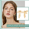 4 Pairs Brass with Cubic Zirconia Stud Earrings for Women EJEW-BC0001-17G-6