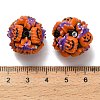 Halloween Theme Polymer Clay Rhinestone Beads with Resin RESI-Z045-02B-01-3