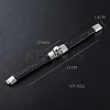 Punk Braided PU Leather Cord Bracelets EQ6903-5