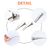 50Pcs 5 Styles Iron Alligator Hair Clip Findings FIND-GF0008-06-5