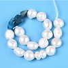 Natural Apatite Nuggets & Natural Cultured Freshwater Pearl Beads Strands PEAR-N023-01A-09-3