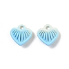 Spray Painted Alloy Pendants PALLOY-S038-15F-1