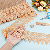 7.5 Yards Polyester Flower Heart Lace Trim Ribbon OCOR-MA0001-45A-3