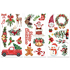 3 Sheets 3 Styles Christmas PVC Waterproof Decorative Stickers DIY-WH0404-017-1