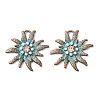 Tibetan Style Alloy Rhinestone Pendants FIND-B055-03-1