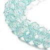 Transparent Crackle Glass Beads Strands CCG-L050-01B-07-2
