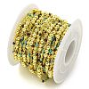 Brass Enamel Round Beaded Link Chain CHC-G022-07G-09-3
