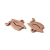 304 Stainless Steel Pendants LS-STAS-WH0031-20RG-2
