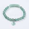 Natural Green Aventurine Stretch Bracelets BJEW-F308-34A-1