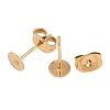 Ion Plating(IP) 304 Stainless Steel Stud Earring Findings STAS-H436-24G-5mm-4