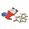 16Pcs 16 Styles Spray Painted Wood Big Pendants WOOD-FS0001-24-2