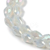 Opaque Solid Color Electroplate Glass Beads Strands EGLA-N013-J10mm-B02-3